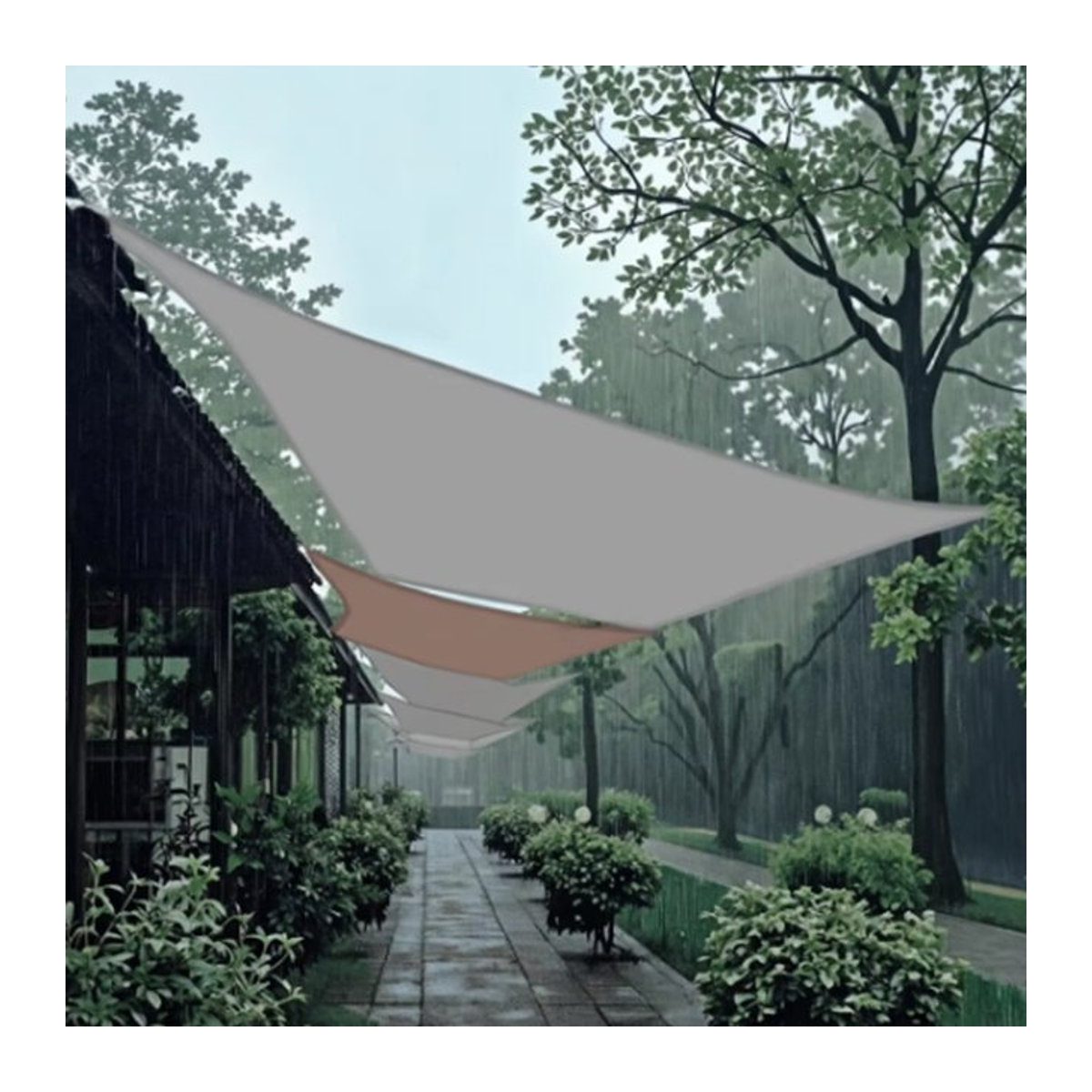 Wasserdichtes Sonnenschutzsegel als Außenmarkise für Terrasse und Garten, B/H: 200 x 300 cm - Bild 1