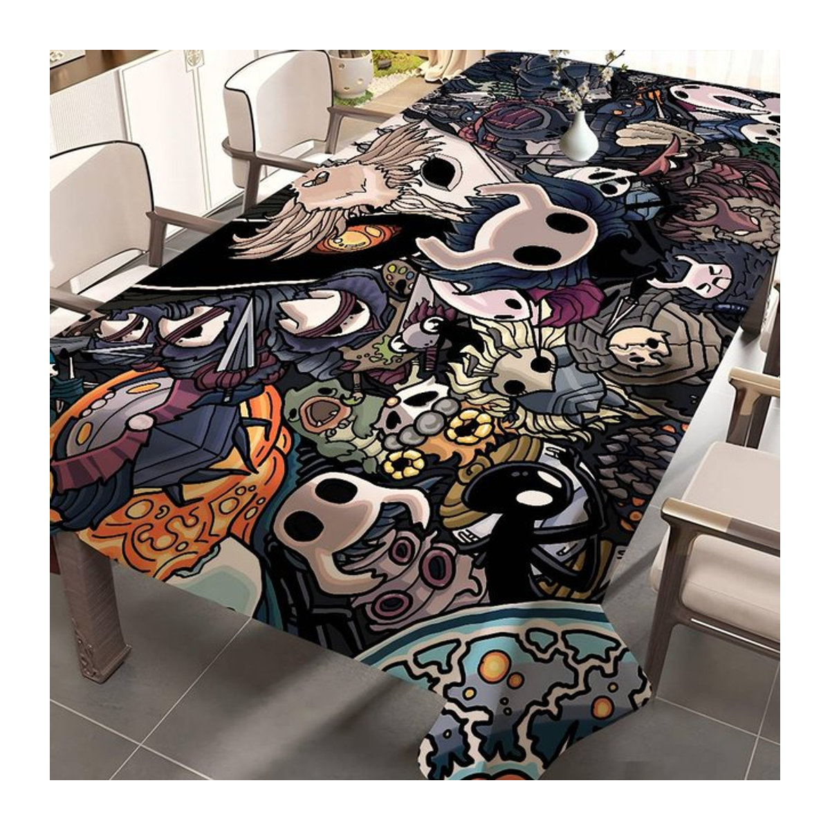 Wasserfeste und schmutzabweisende Tischdecke Hollow Knight Design von Potdemiel in Mehrfarbig - Bild 1