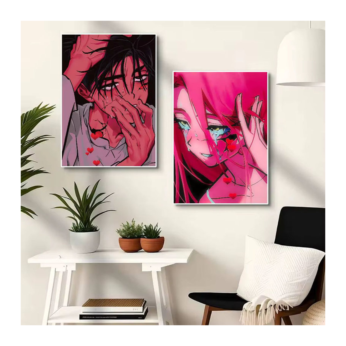 Wasserfester Anime Alien Wandaufkleber aus Papier für dein Zimmer oder die Bar, mehrfarbig und rechteckig - Bild 4