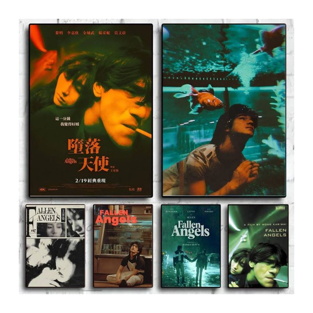 Wasserfester Leinwand-Filmaufkleber Fallen Angels (1995) Wong Kar Wai Serie als Vintage Wanddekoration in Mehrfarbig - Bild 1