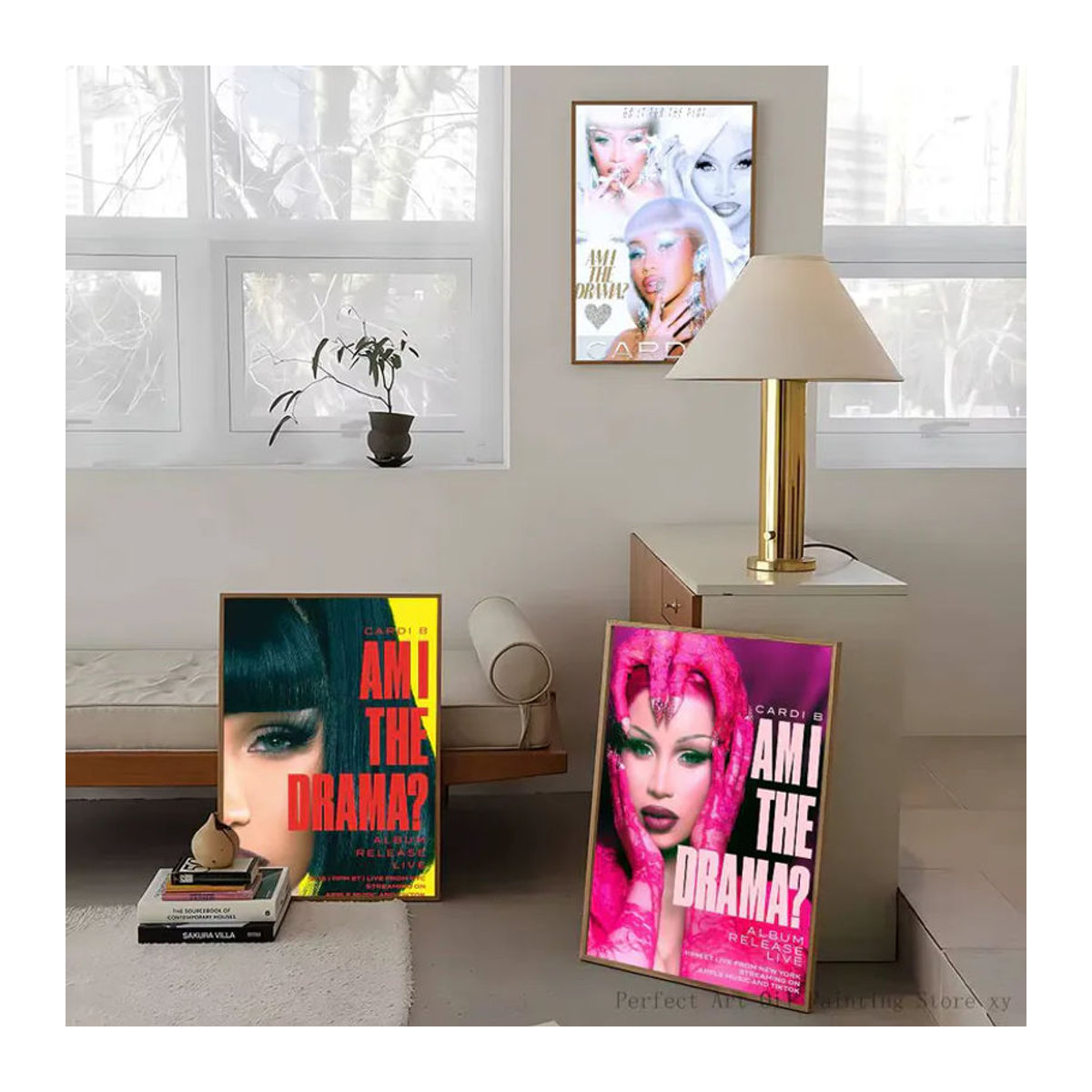 Wasserfester Wandaufkleber Cardi B Am I The Drama Poster aus Papier, mehrfarbig, rechteckig - Bild 4