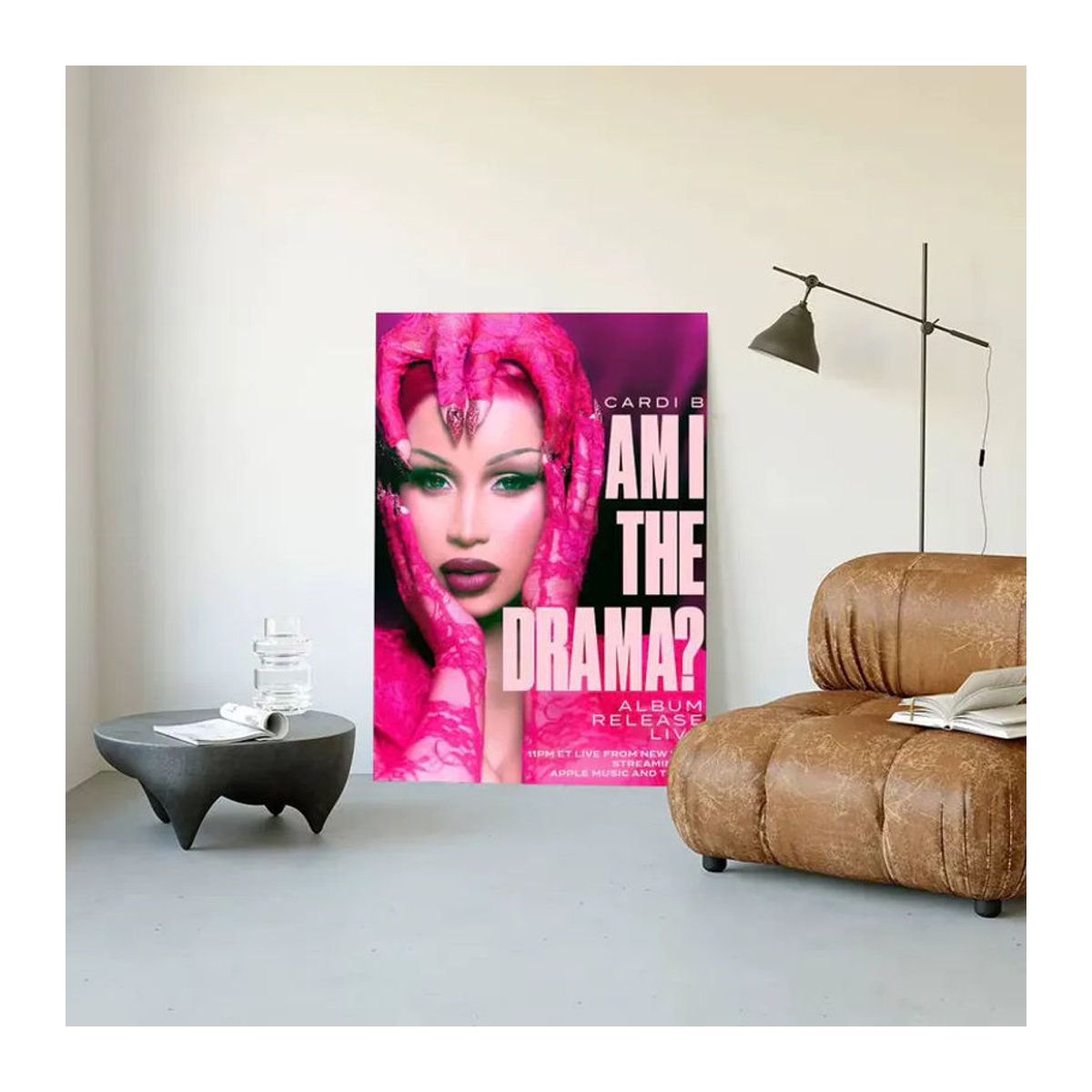 Wasserfester Wandaufkleber Cardi B Am I The Drama Poster aus Papier, mehrfarbig, rechteckig - Bild 6