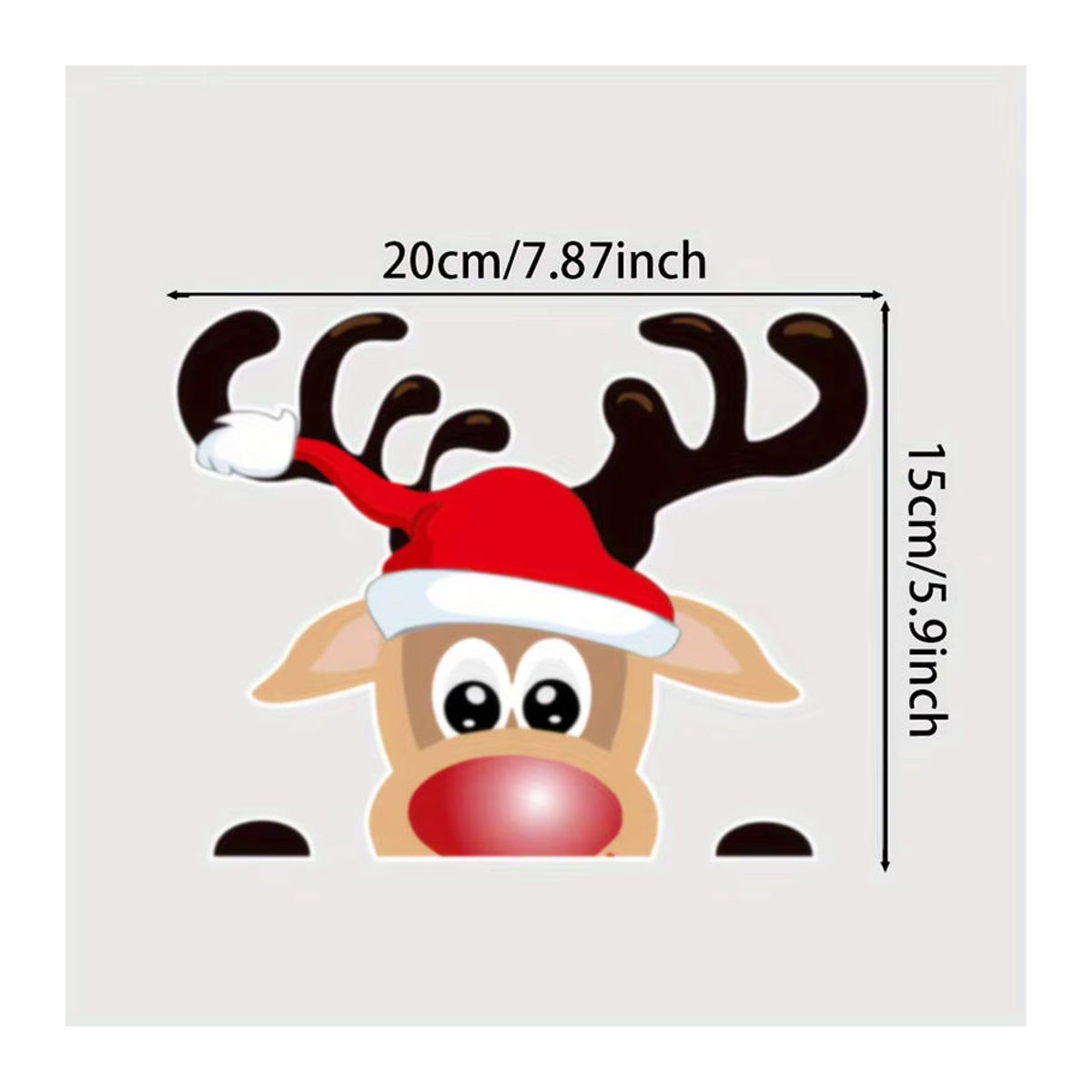 Wasserfester Weihnachten Rentier Fenster Aufkleber in Mehrfarbig für Wand, Kühlschrank und Auto - Bild 2