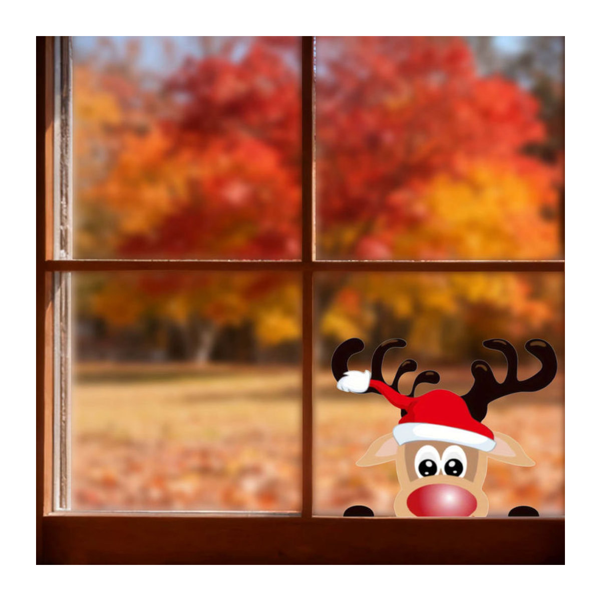 Wasserfester Weihnachten Rentier Fenster Aufkleber in Mehrfarbig für Wand, Kühlschrank und Auto - Bild 5
