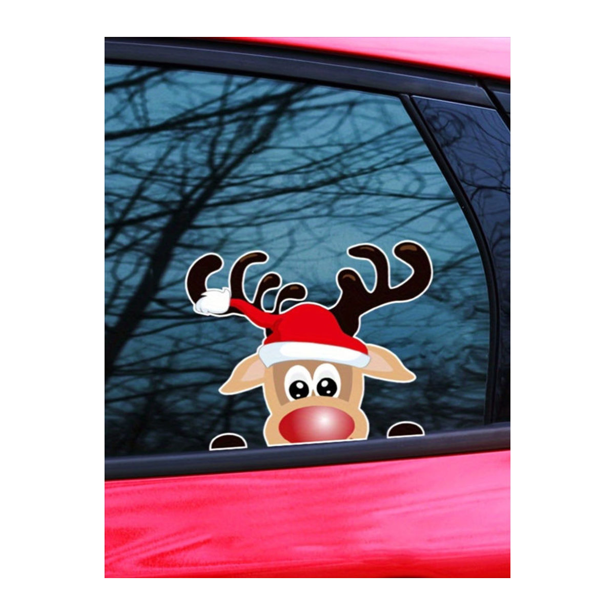 Wasserfester Weihnachten Rentier Fenster Aufkleber in Mehrfarbig für Wand, Kühlschrank und Auto - Bild 7