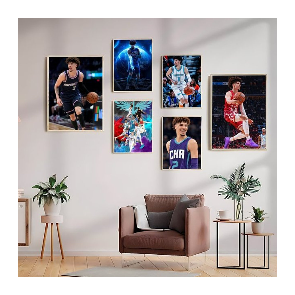 Wasserfestes Poster mit Basketballspieler LaMelo Ball Motiv in Mehrfarbig zur Wanddekoration - Bild 1