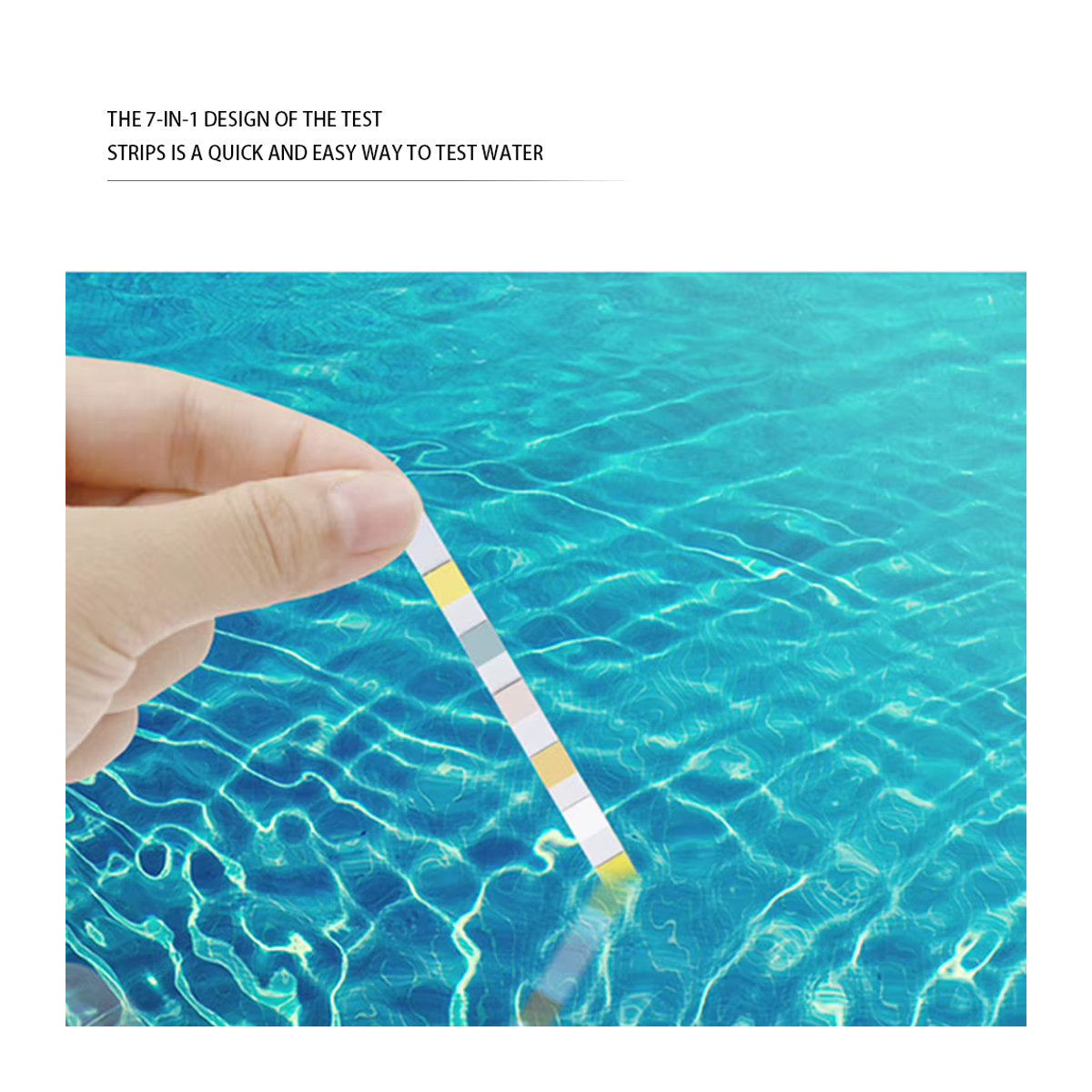 Wasserqualitätsprüfstreifen für Aquarium und Pool zur Messung von pH-Wert, Restchlorwert, Alkalität und Härte in Bunt - Bild 3