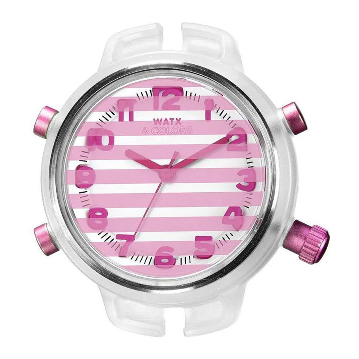 WATXANDCO RWA1558 Damenuhr mit Quarzwerk in Rosa und rundem Glasgehäuse - Bild 1