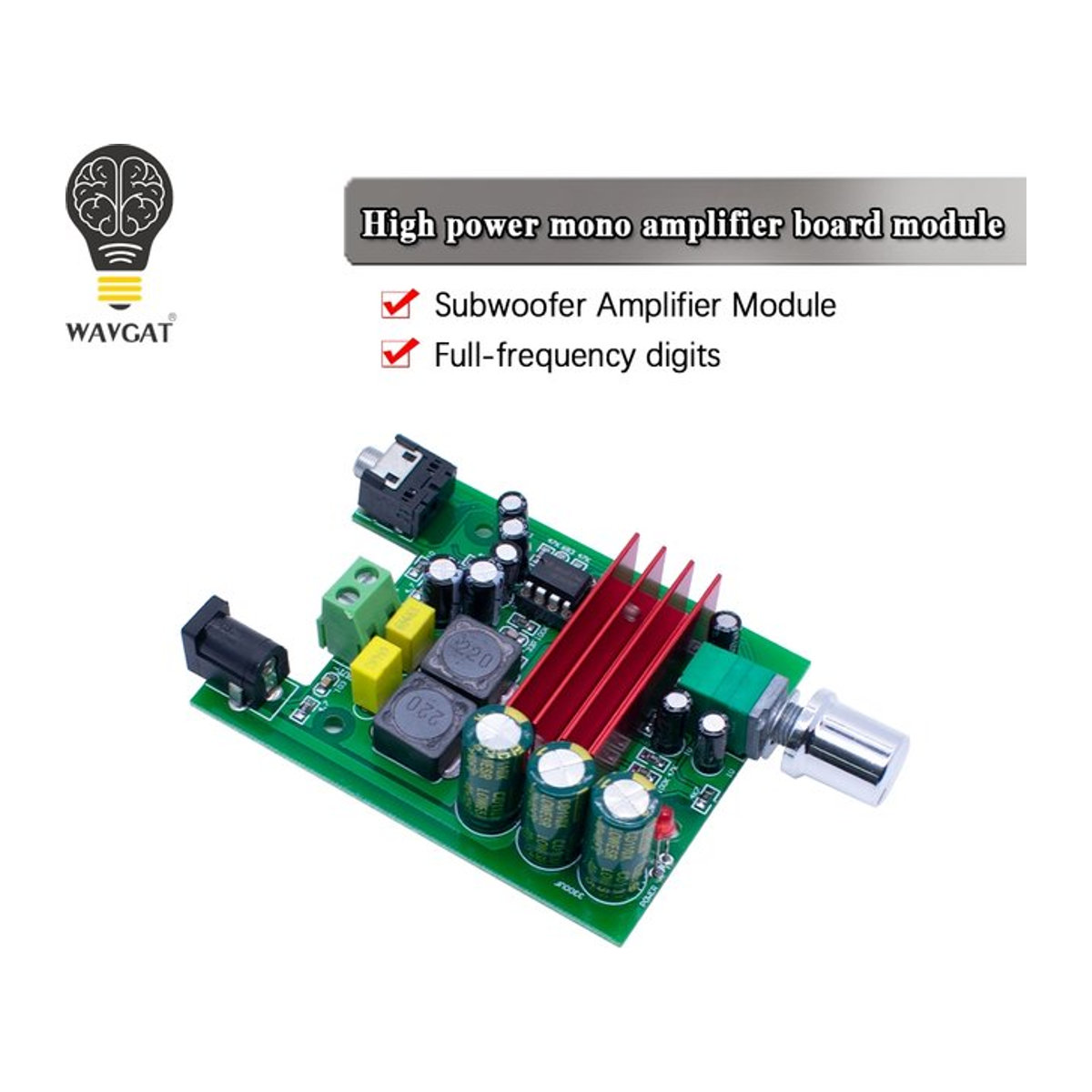 WAVGAT TPA3116D2 Mono Subwoofer Digitaler Bass Verstärker Platine in Grün - Bild 1