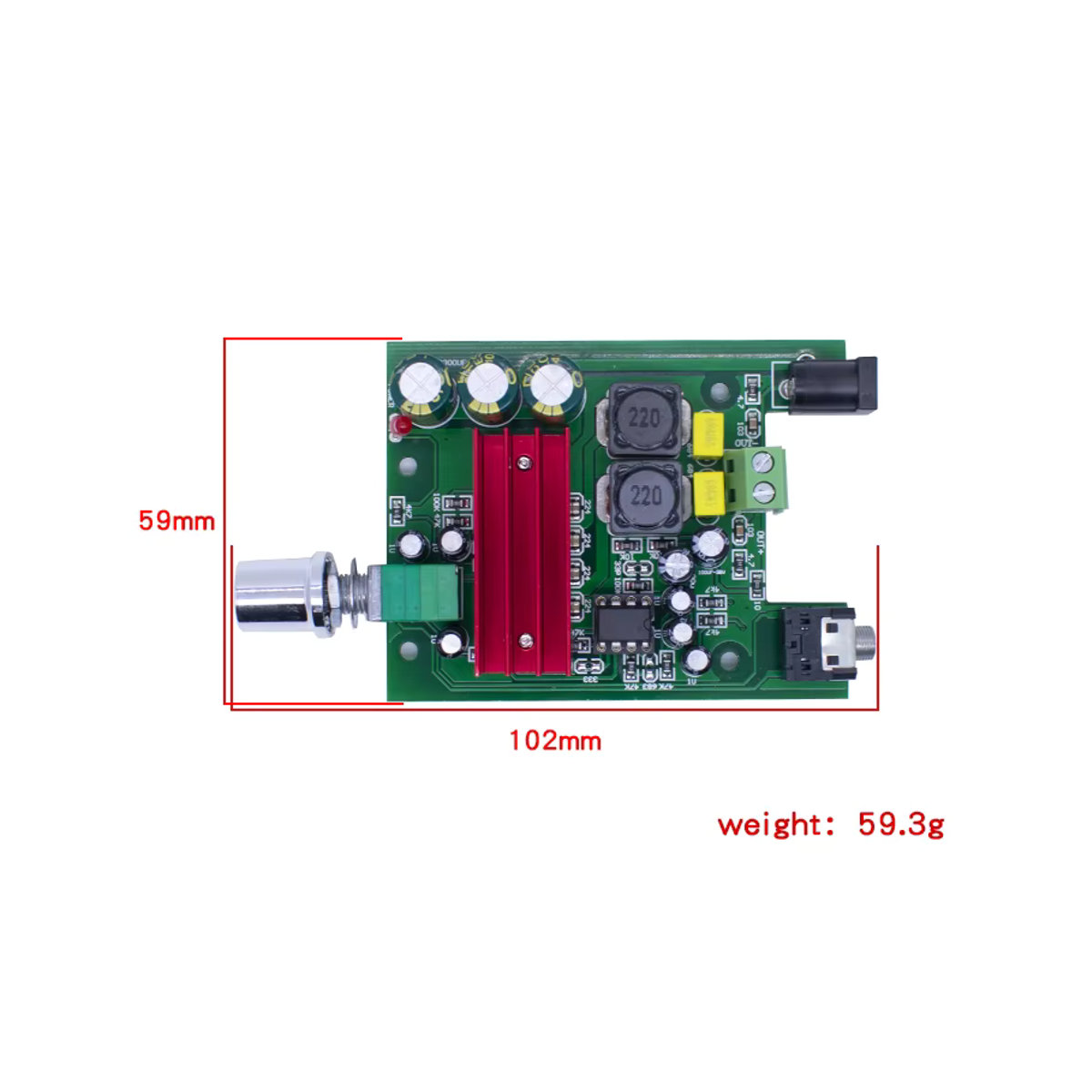 WAVGAT TPA3116D2 Mono Subwoofer Digitaler Bass Verstärker Platine in Grün - Bild 2