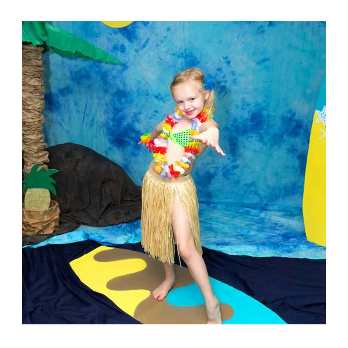 Wayfun Künstliche Blumengirlande als hawaiianische Blumen-Halskette in Mehrfarbig für deine Sommer-Party und als floralen Deko-Accessoire - Bild 3