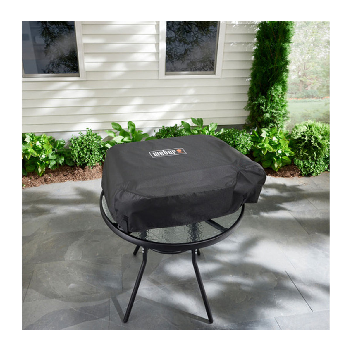 Weber Abdeckhaube aus Polyester für Plancha-Grills, Schwarz, B/H/T: 96 x 24 x 56 cm - Bild 3