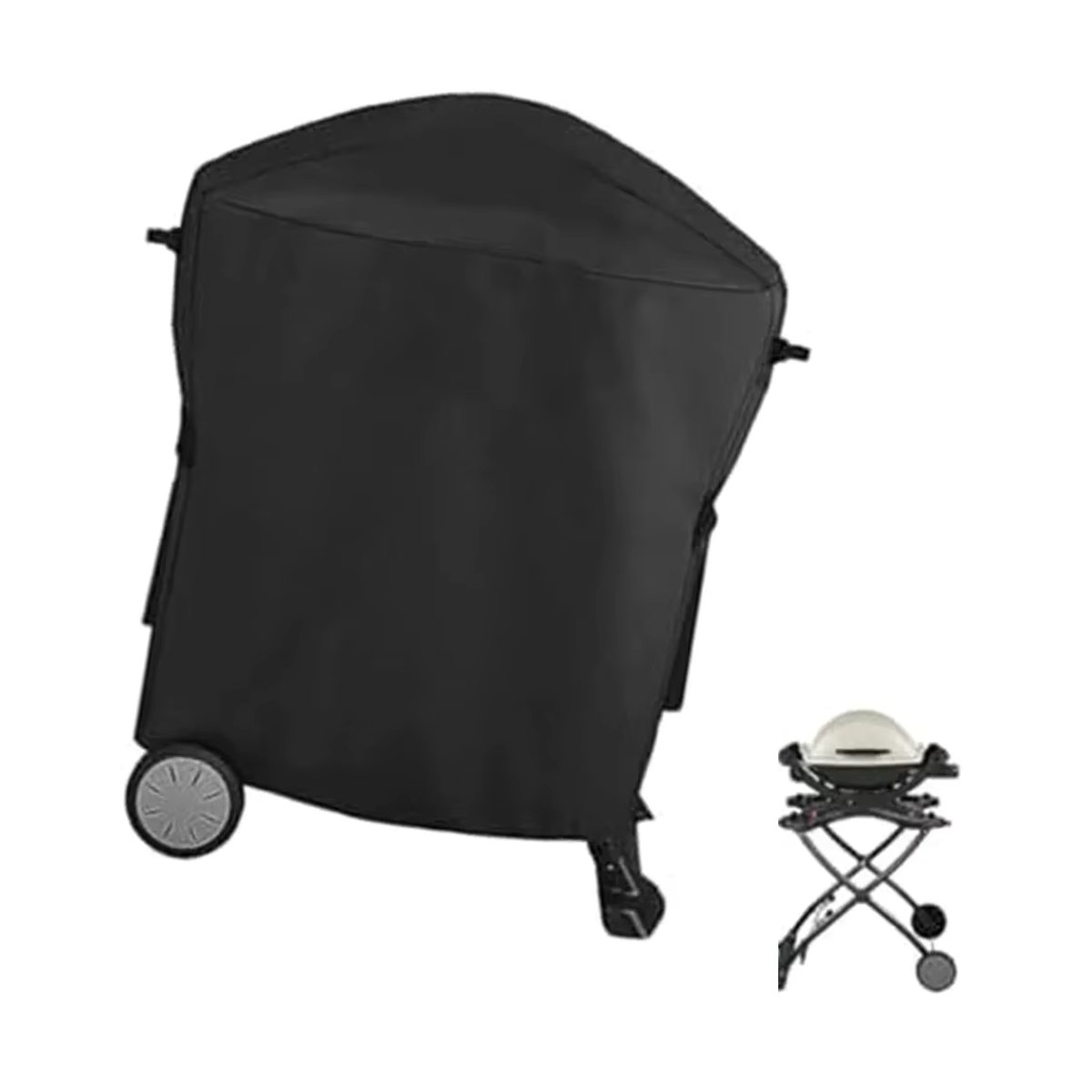 Weber Grillabdeckung aus 210D Oxford-Stoff für Q1000 und Q2000 Serie, Schwarz - Bild 6