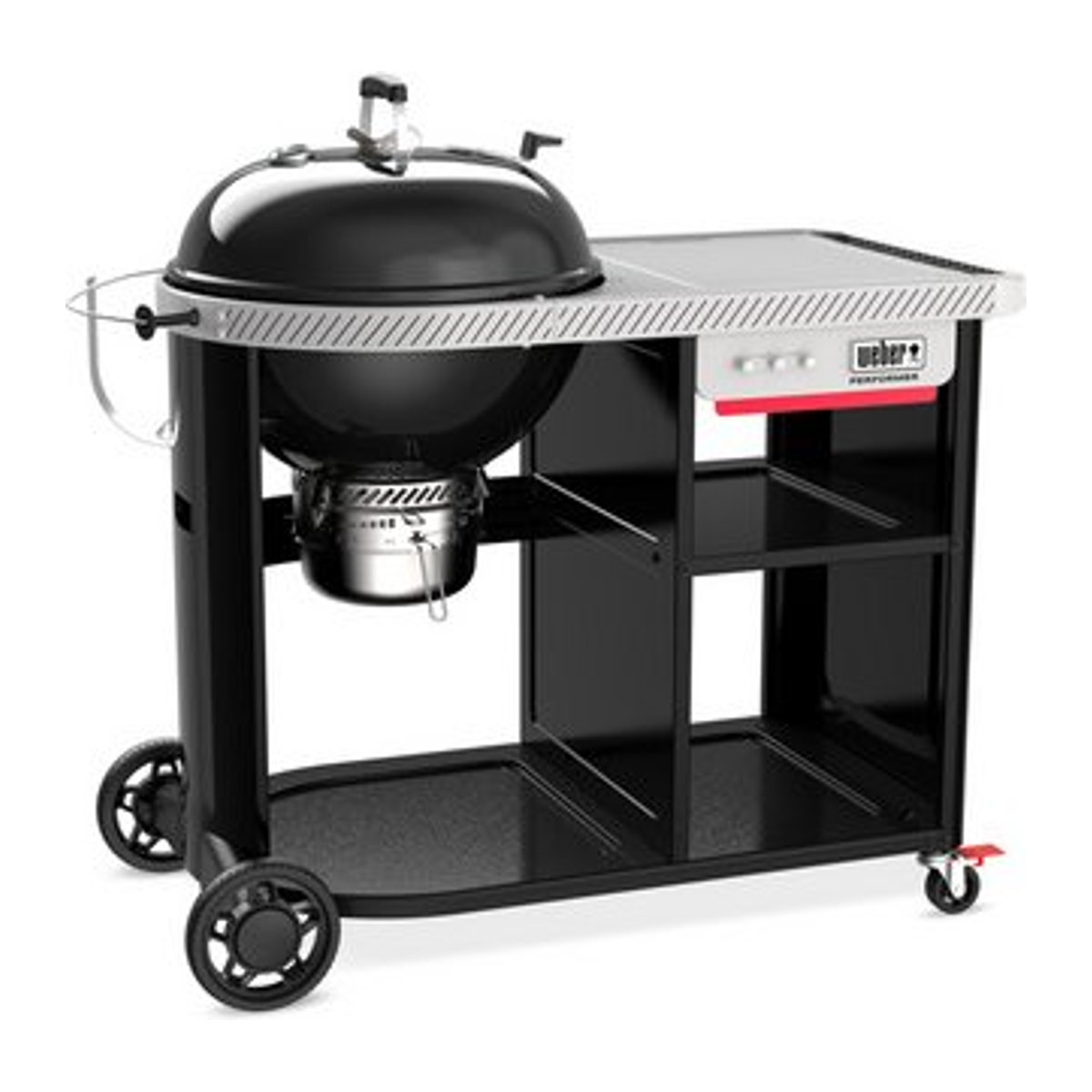 Weber Performer Premium Holzkohlegrill aus porzellanemailliertem Edelstahl in Schwarz, Durchmesser: 57 cm - Bild 2