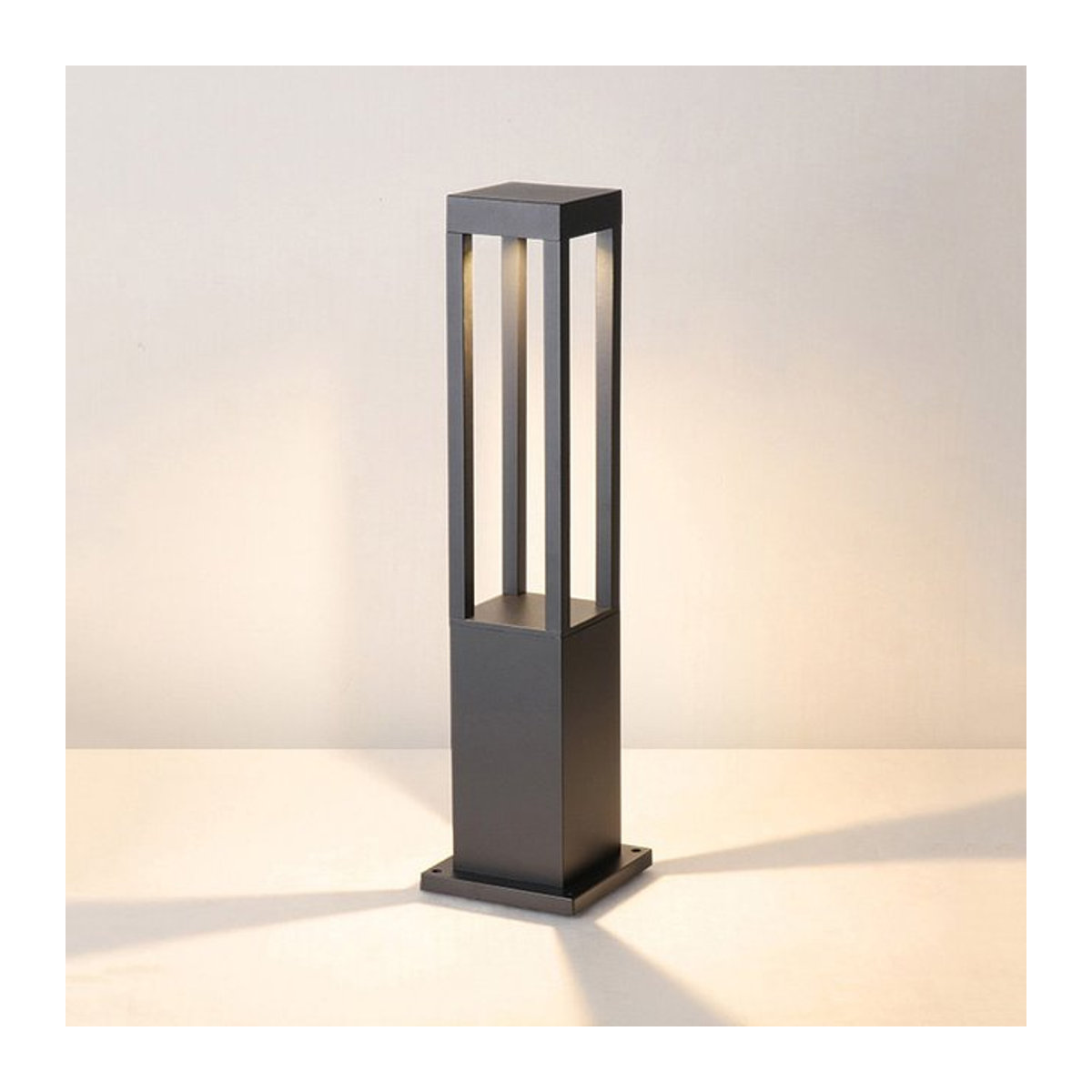 wecus 10W LED Pollerleuchte Modern aus Aluminium in Schwarz IP65 Wasserdicht für Garten und Außenbereich - Bild 1