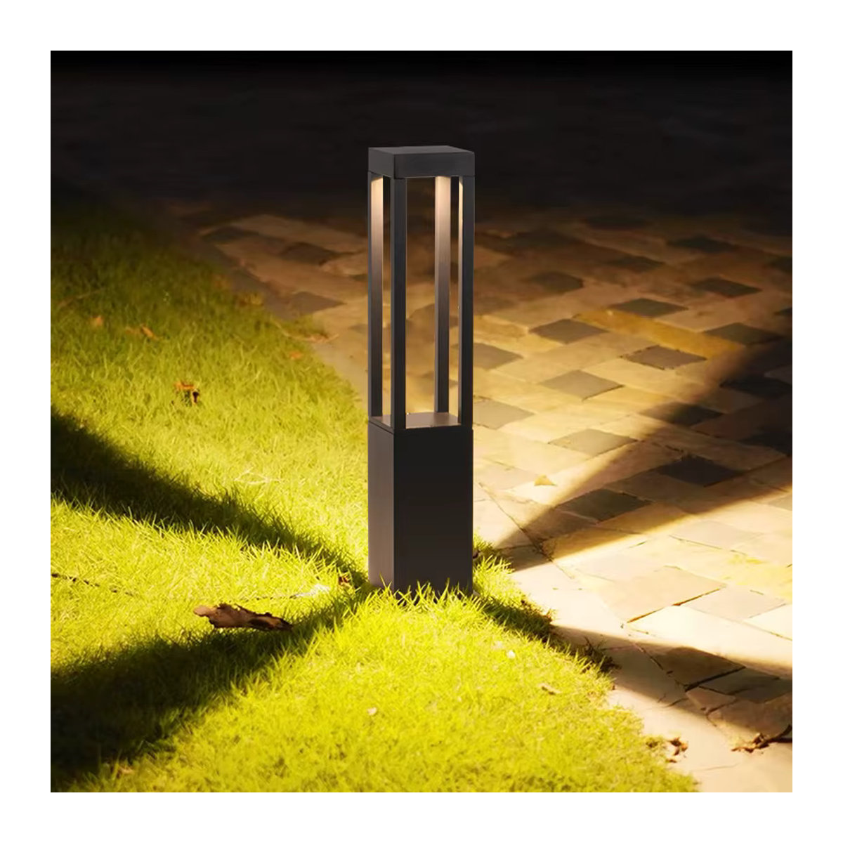 wecus 10W LED Pollerleuchte Modern aus Aluminium in Schwarz IP65 Wasserdicht für Garten und Außenbereich - Bild 2