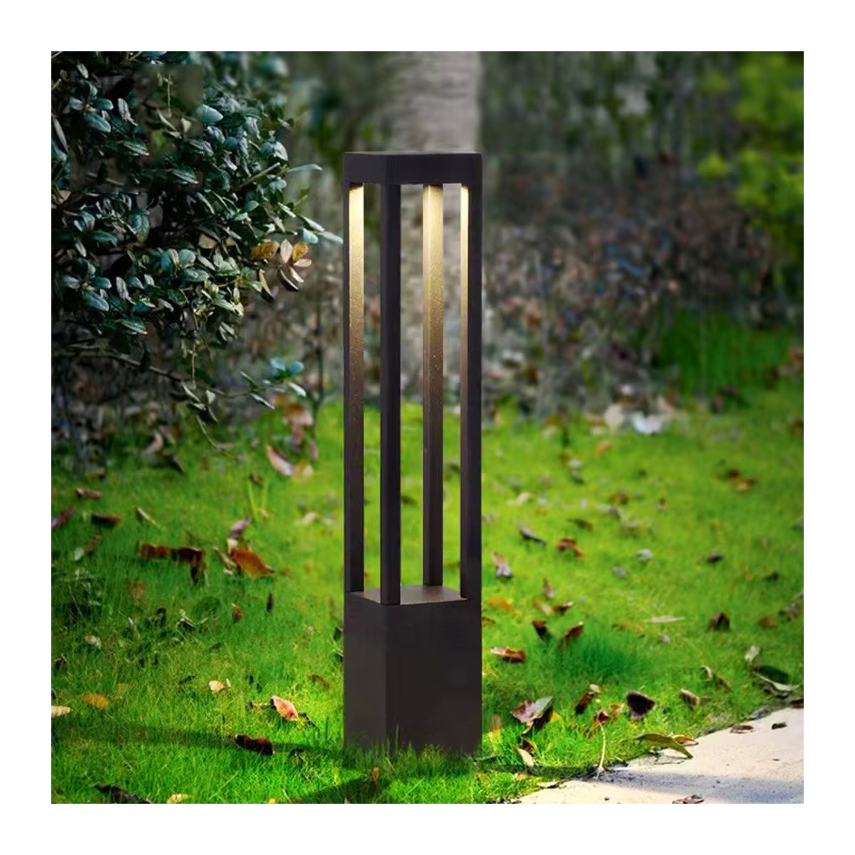 wecus 10W LED Pollerleuchte Modern aus Aluminium in Schwarz IP65 Wasserdicht für Garten und Außenbereich - Bild 3