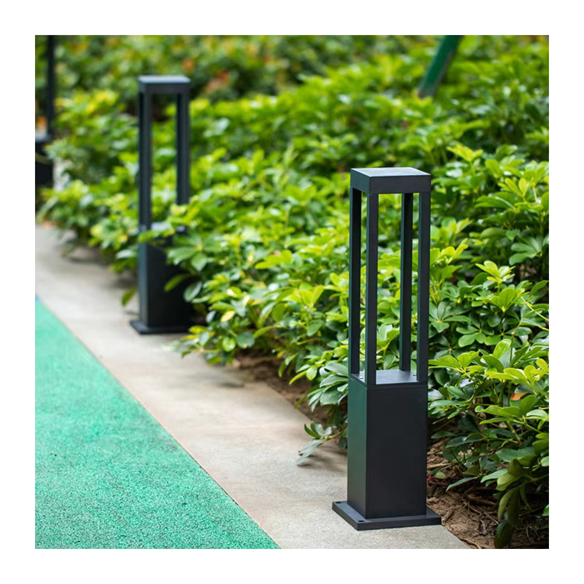 wecus 10W LED Pollerleuchte Modern aus Aluminium in Schwarz IP65 Wasserdicht für Garten und Außenbereich - Bild 4