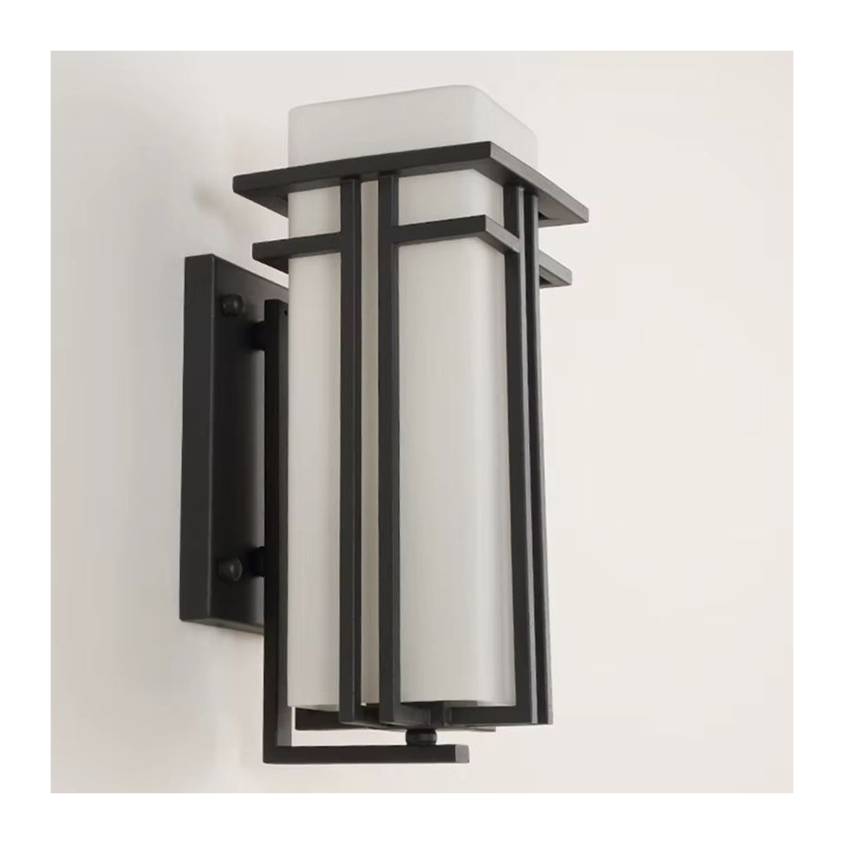 Wecus LED Wandleuchte im Retro-Stil aus Metall, Schwarz, Wasserdichte Außenleuchte für Garten, Hof und Balkon - Bild 3