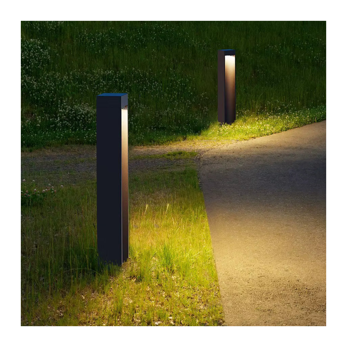 Wecus LED Wegeleuchte aus Aluminium in Schwarz für Garten und Außenbereich - Bild 3