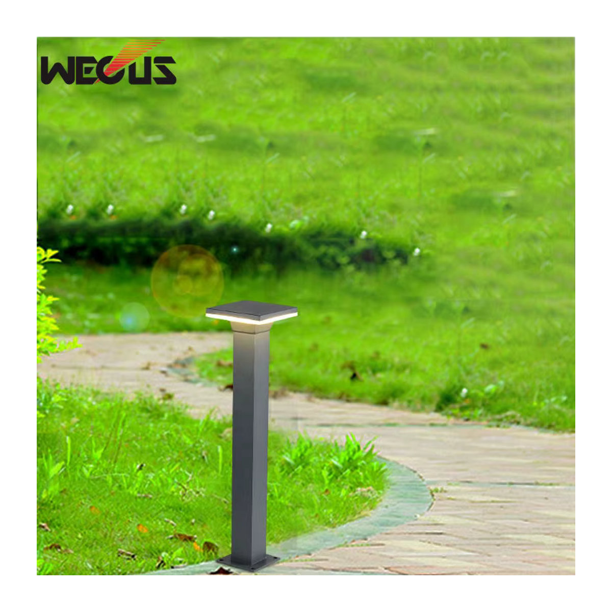 WECUS Moderne wasserdichte Gartenleuchte in Schwarz als Laterne für den Außenbereich - Bild 4
