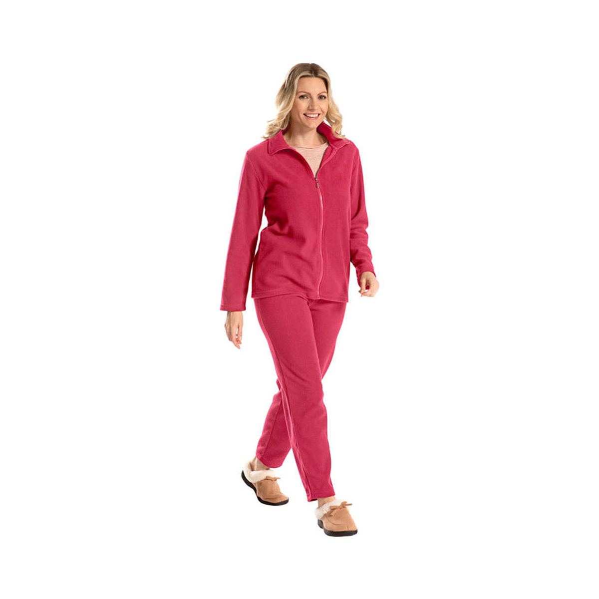 Wedolina Hausanzug Hanne in Rot und Rosa - Bild 2