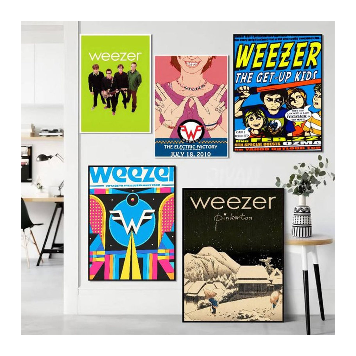 Weezer Musik Band Anime Poster als mehrfarbiger Klebe-Druck auf Papier für deine Kawaii Room Decor Wandgestaltung - Bild 1