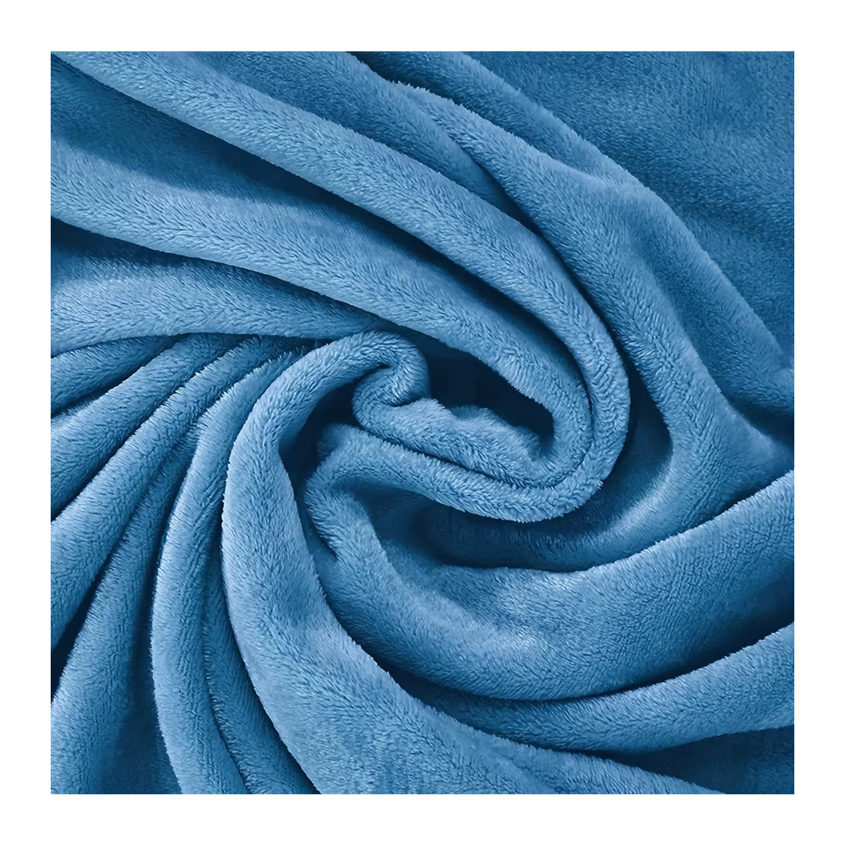 Weiche Flanell-Decke in Blau, atmungsaktiv und maschinenwaschbar - Bild 5