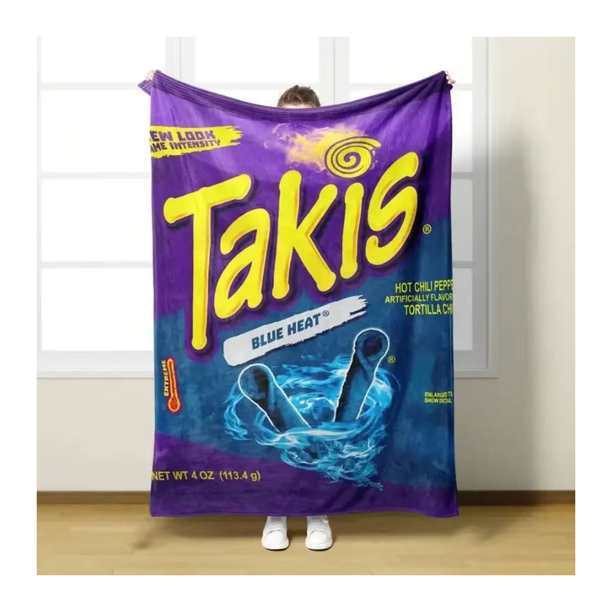 Weiche Flanell-Decke mit Cartoon-Snack-Print für Zuhause und Reisen - Bild 2