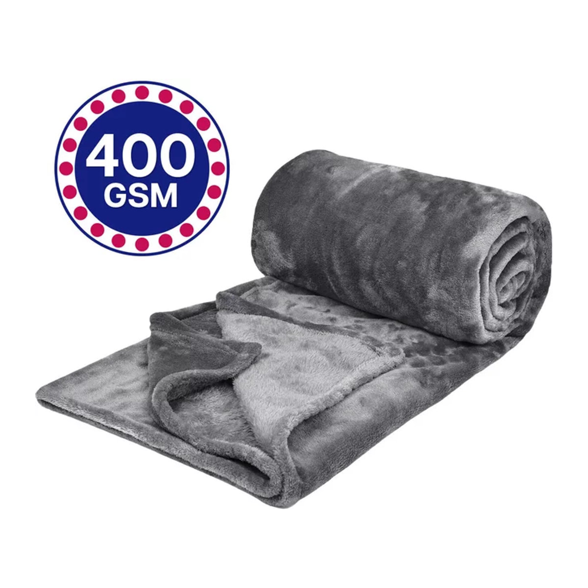 Weiche Fleece-Decke von Evich in Grau für Couch und Bett, superweiche und warme Plüschdecke für Herbst und Winter - Bild 1