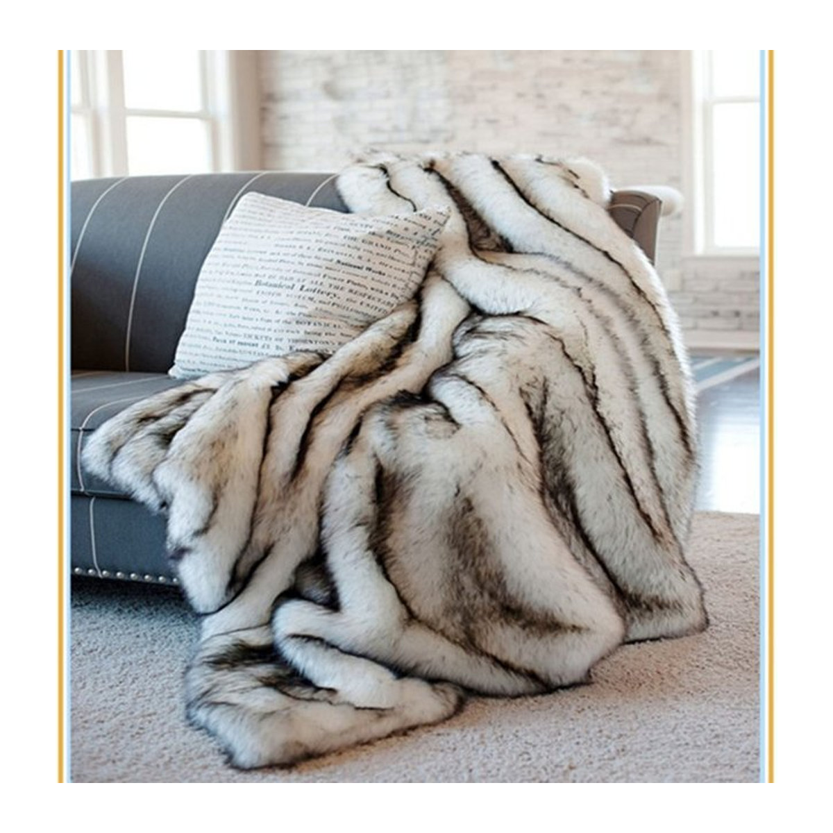 Weiche Kunstpelz-Fleece Decke im europäischen Stil für dein Zimmer - Bild 1