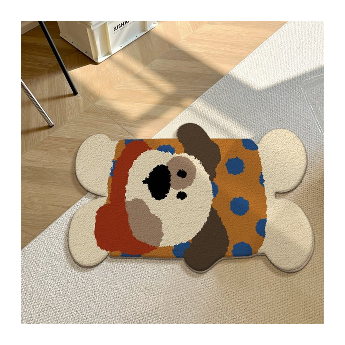 Weicher Kunstkaschmir Teppich mit niedlichem Cartoon-Design in Mehrfarbig für dein Schlafzimmer oder Wohnzimmer - Bild 1