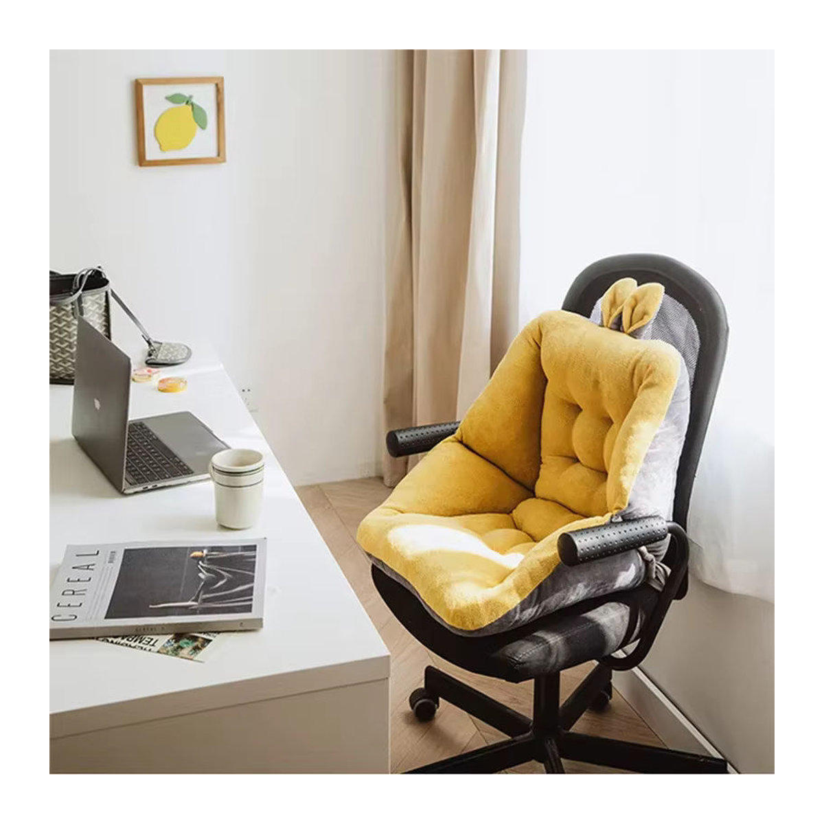 Weiches Plüsch-Sitzkissen in Hasenohr-Form für Büro und Zuhause - Bild 2