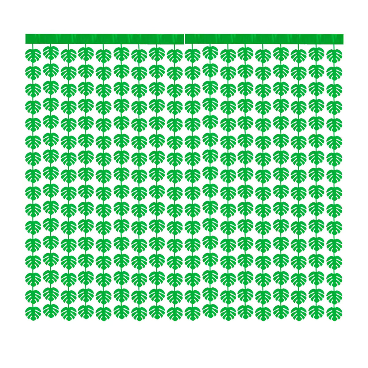 WEIGAO Folienfransen-Vorhang mit grünen Palmblättern für tropische Luau, Safari und Hawaiian Aloha Partys, Höhe: 200 cm - Bild 6