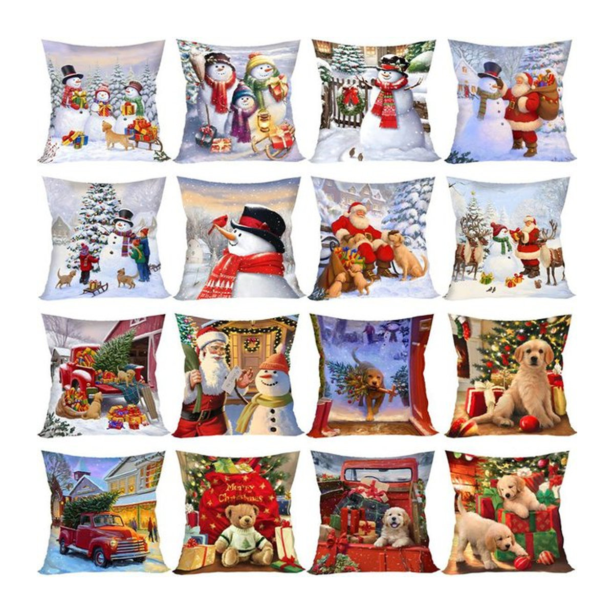 Weihnachts-Schneemann Kissenbezug zur dekorativen Heimdekoration für dein Sofa - Bild 1