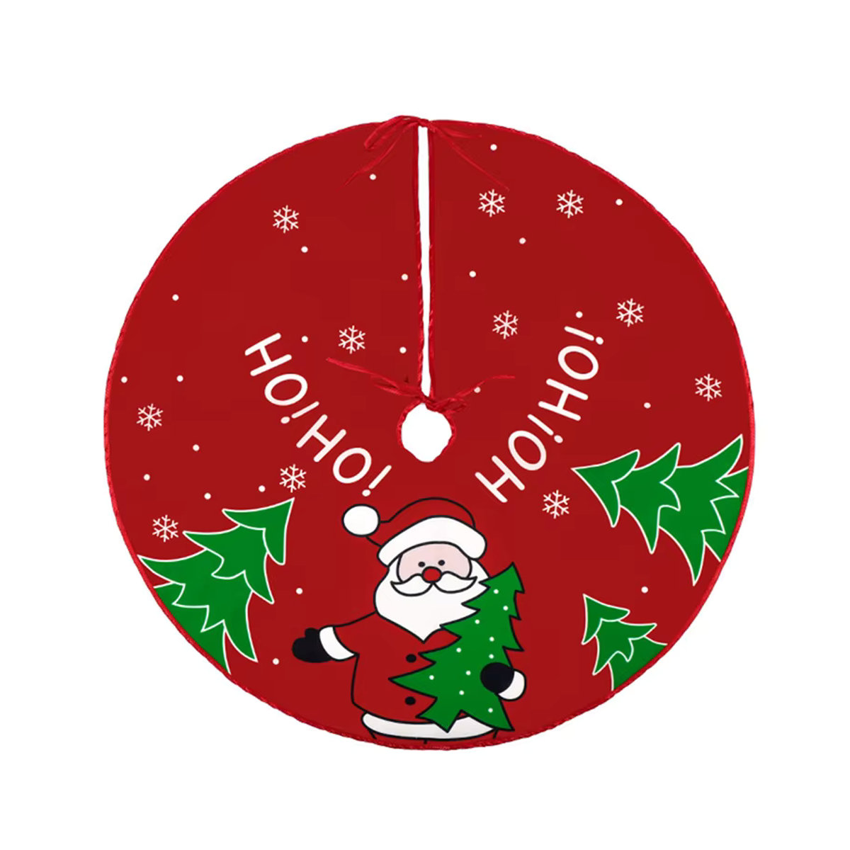 Weihnachtsbaum Rock mit Santa Claus Print, mehrfarbig, Durchmesser: 62 cm - Bild 3