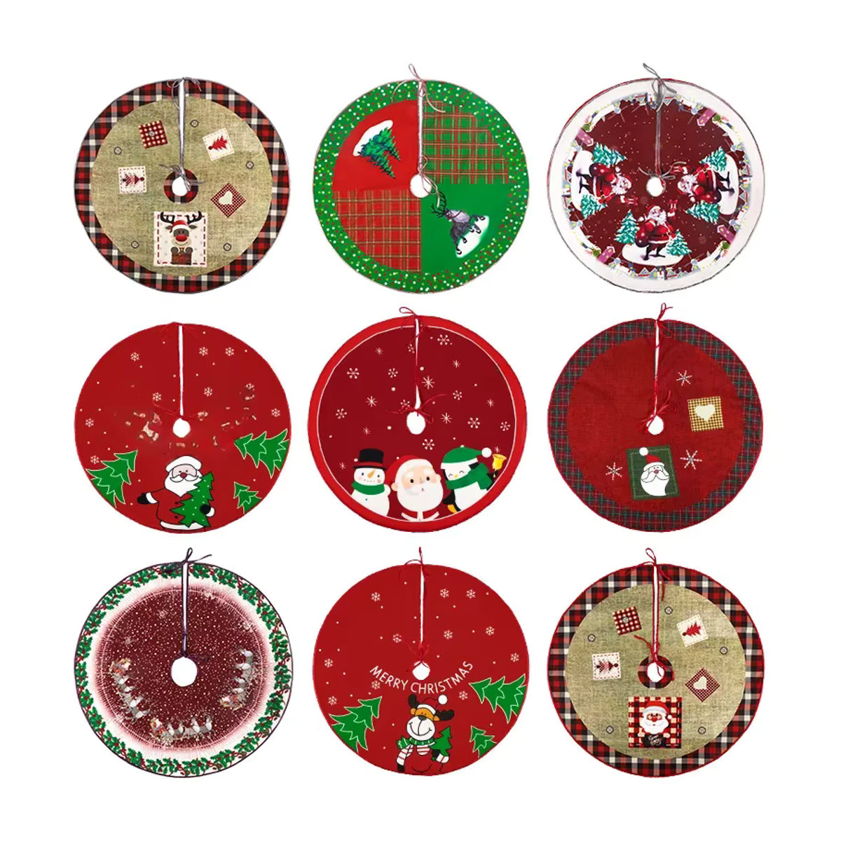 Weihnachtsbaum Rock mit Santa Claus Print, mehrfarbig, Durchmesser: 62 cm - Bild 6