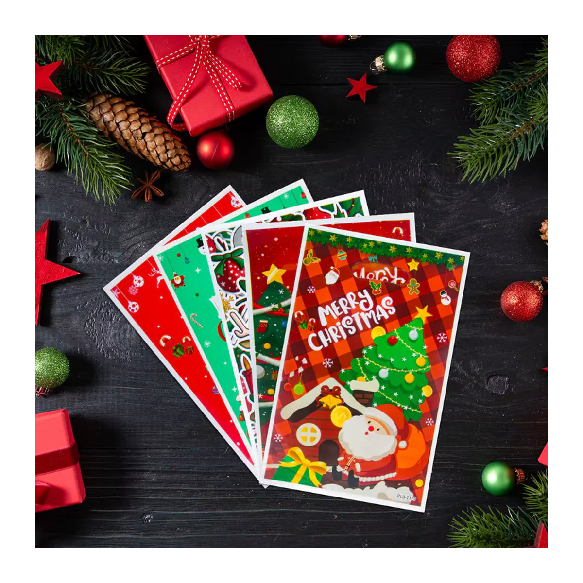 Weihnachtsgeschenktüten von joy-enlife aus Kunststoff in Rot für Süßigkeiten und Kekker als Weihnachtsdekoration für Kinder - Bild 2