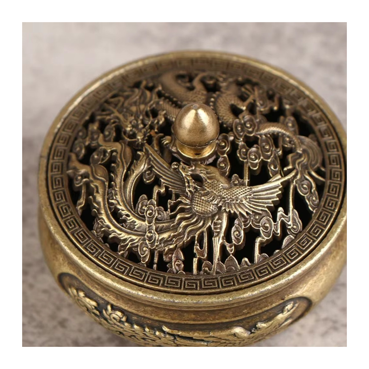 Weihrauchstäbchen-Brenner aus Legierung in Gold und Weiß für Home Office und Dekoration im orientalischen Design - Bild 3