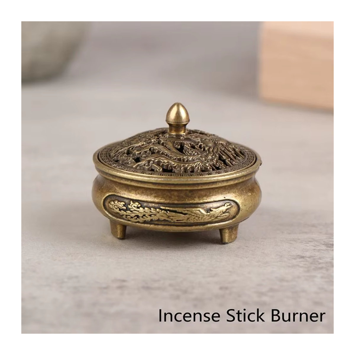 Weihrauchstäbchen-Brenner aus Legierung in Gold und Weiß für Home Office und Dekoration im orientalischen Design - Bild 5