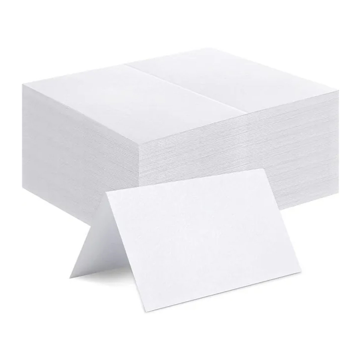 Weiße Tischkarten und Sitznummern im minimalistischen Design für Hochzeiten und Geburtstagsfeiern - Bild 1