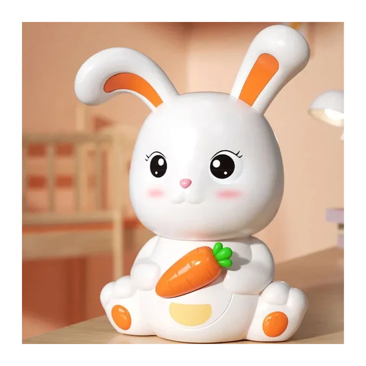 Weißes Hase Sparschwein aus Kunststoff für Kinder - Bild 1