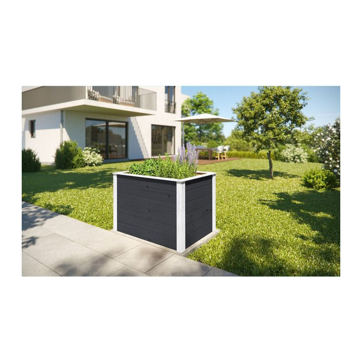Weka Elementhochbeet 669 aus Holz in Grau und Anthrazit - Bild 2