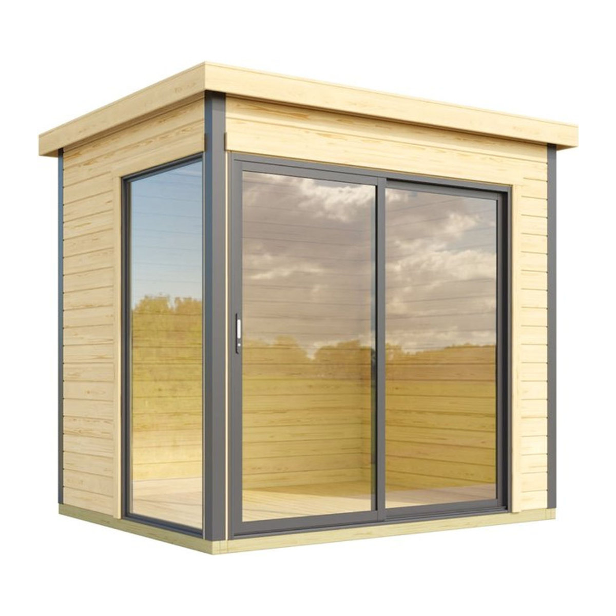 Weka Gartenhaus Domeo Mini Modern in Natur - Bild 1