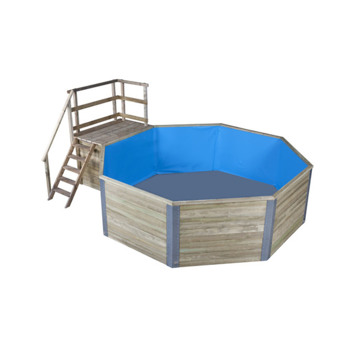Weka Massivholzpool in Blau oder Natur - Bild 2