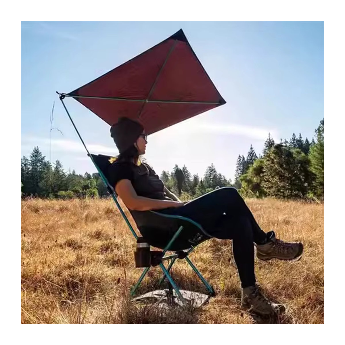 WELLHIKE SWS Camping-Set mit Sonnenschirm, Markise und Klappstuhl für Strand und Angeln - Bild 2