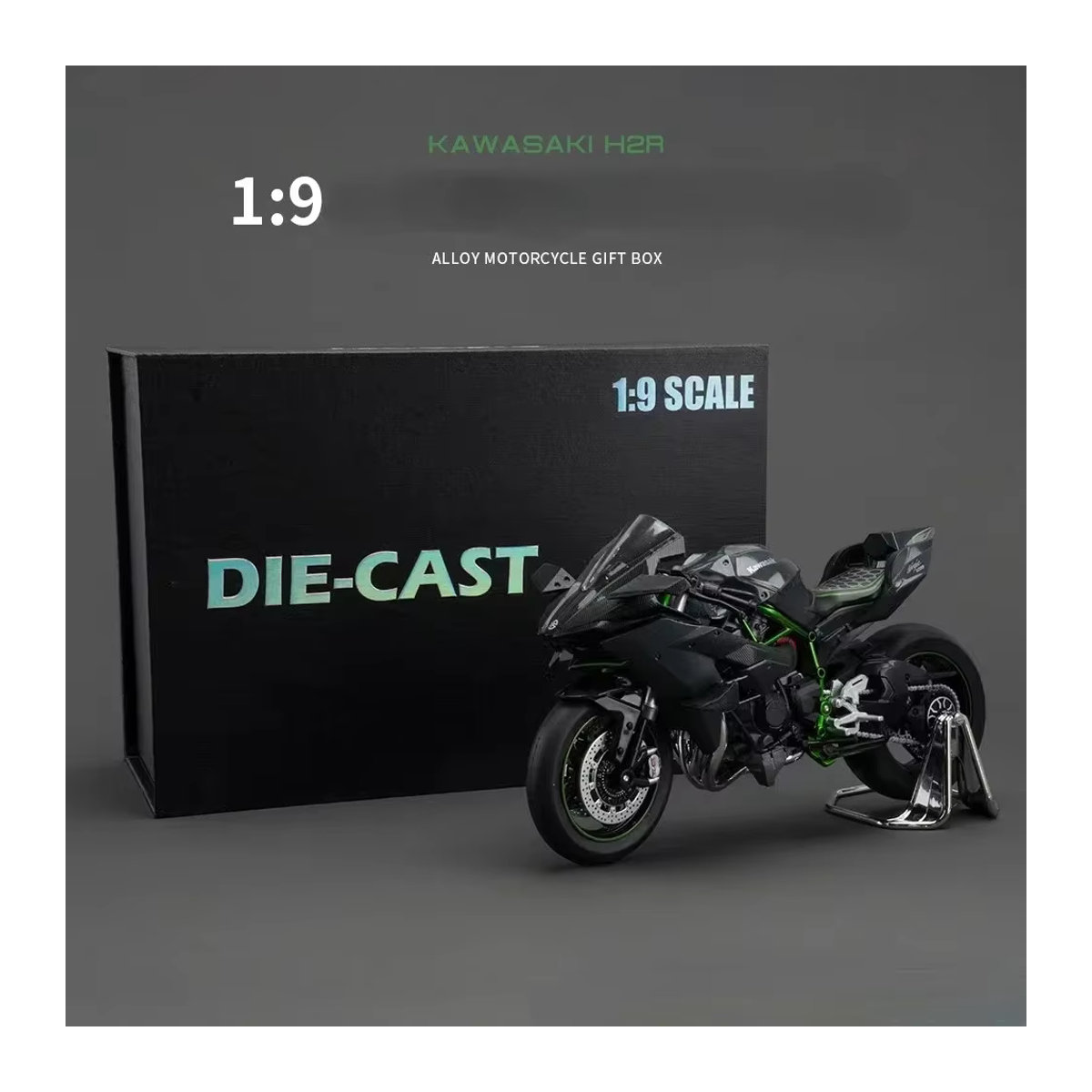 WELLY Motorrad Legierung Modell Serie Schwarz 1:9 Ducati V4S Kawasaki H2R BMW S1000RR Sammlerstück Dekoration - Bild 1