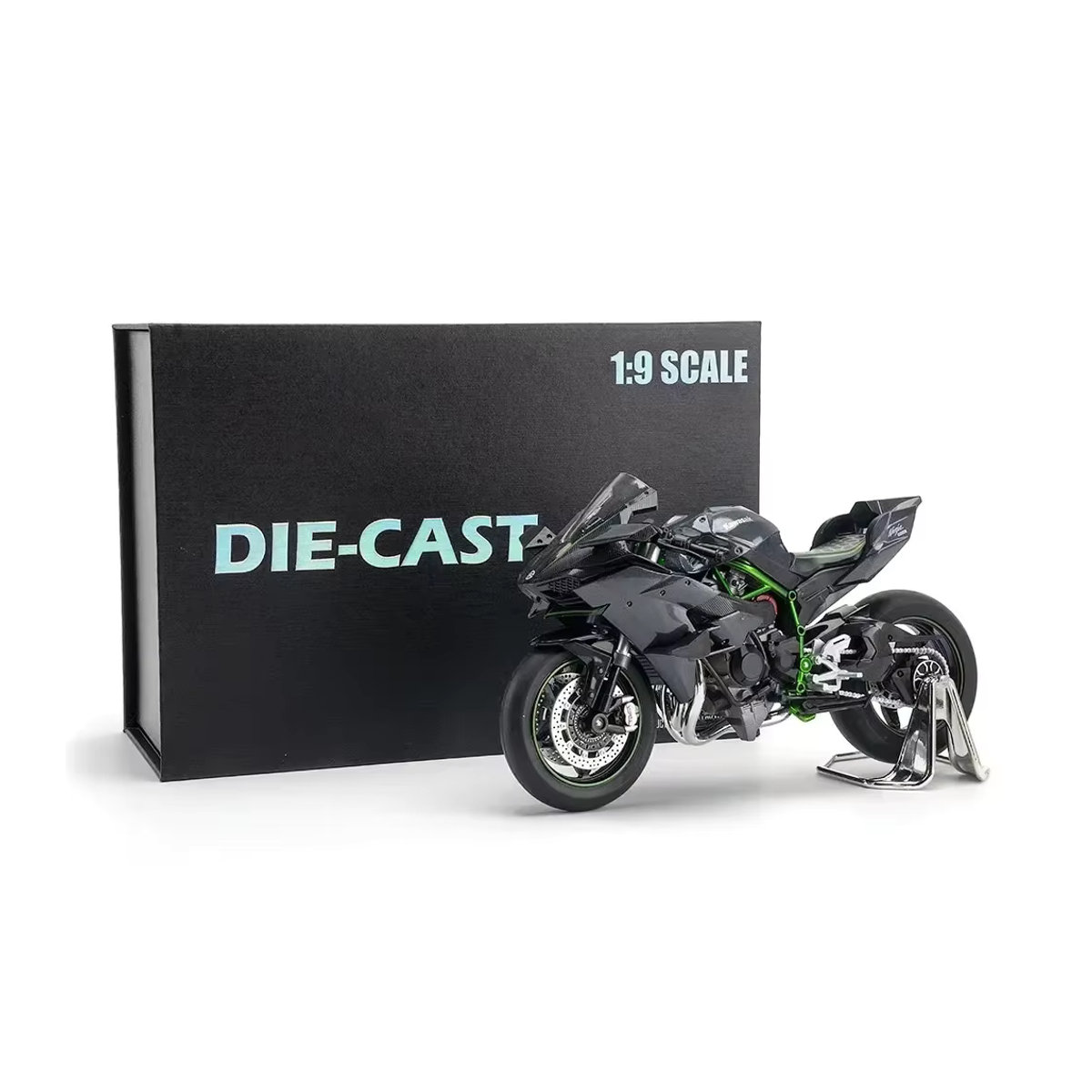 WELLY Motorrad Legierung Modell Serie Schwarz 1:9 Ducati V4S Kawasaki H2R BMW S1000RR Sammlerstück Dekoration - Bild 4
