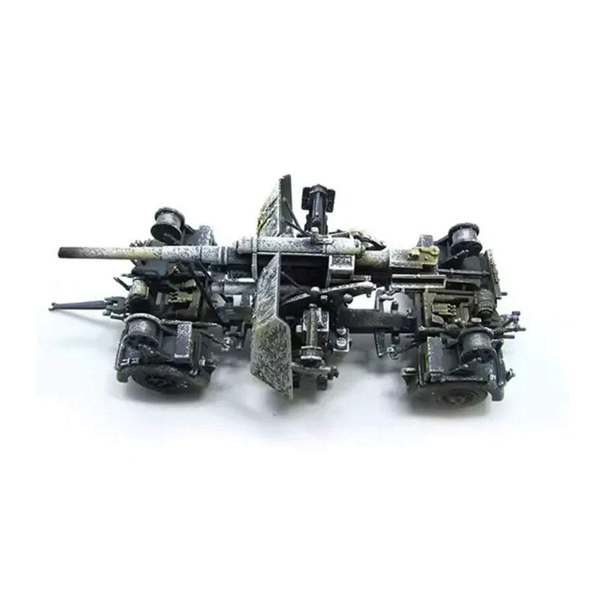 WELLY Simulationsmodell Deutsche 88mm Flak 37 Schnee im Maßstab 1/72 aus Kunstharz in Weiß - Bild 5