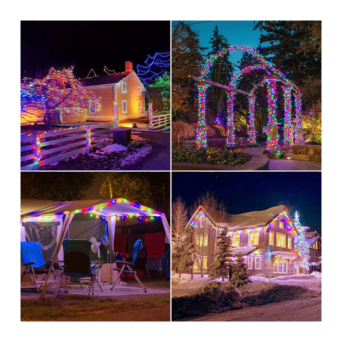 WELPUR Solar LED Lichterkette mit Kupferdraht und 8 Modi für die Outdoor Garten Dekoration in Bunt - Bild 4